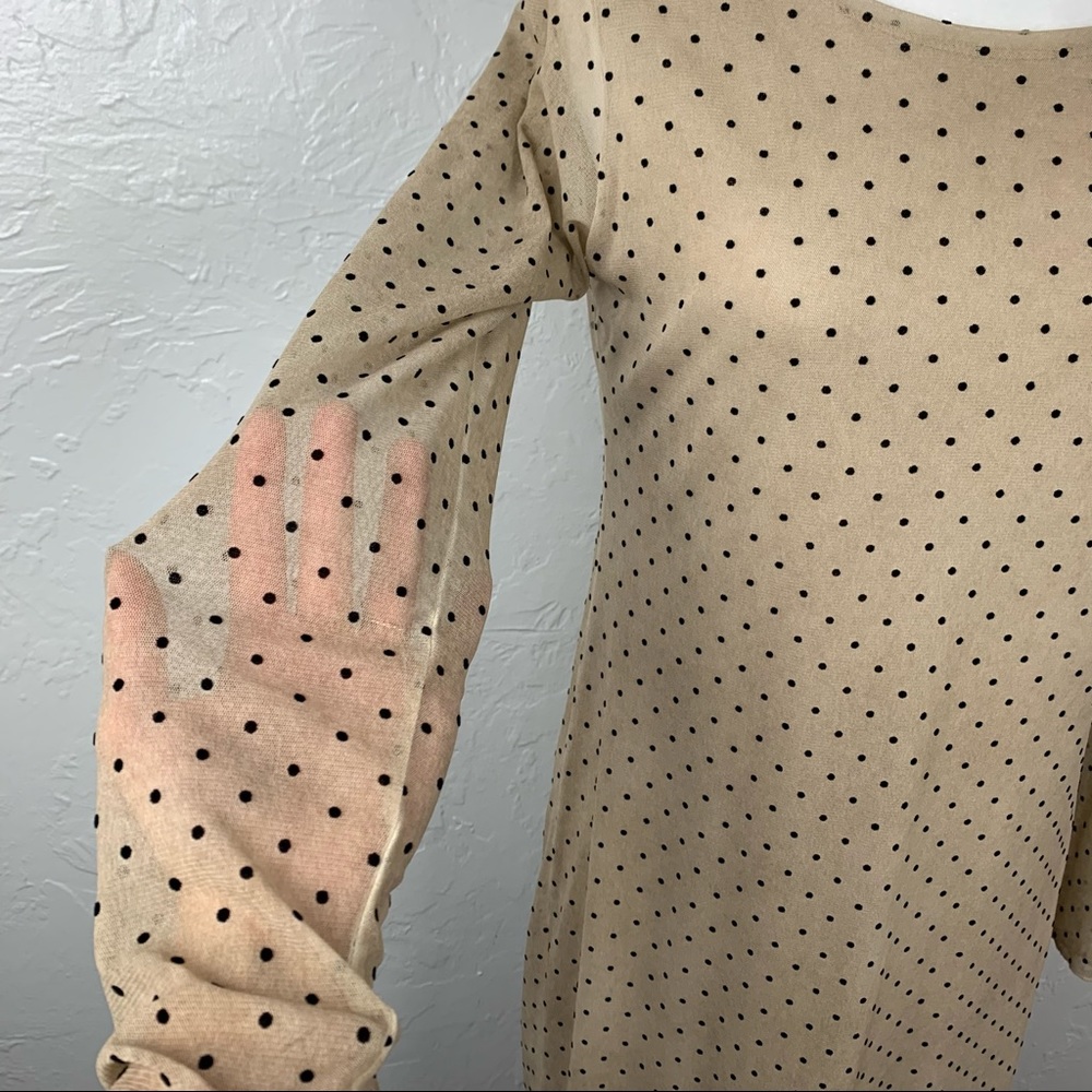 Malica long sleeve polka dot dress, made in Italy - Picture 3 of 10